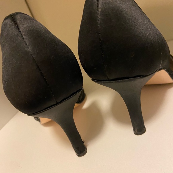 Caparros 3" satin black sequin pointy toe heels. Size 7.5 No box. - Picture 2 of 10